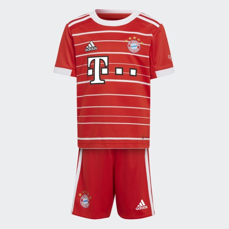Adidas Fc Bayern 22/23 Home Mini Kit Vermelho