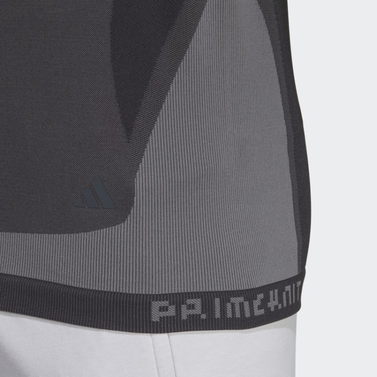 Camiseta Preta Adidas Primeknit Yoga Sem Costura Fashion