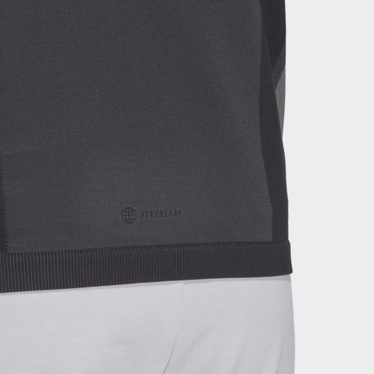 Camiseta Preta Adidas Primeknit Yoga Sem Costura Fashion