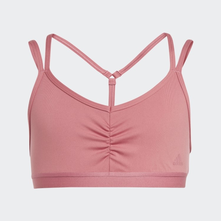 Sutiã Esportivo Rosa Aeroready Para Yoga Adidas