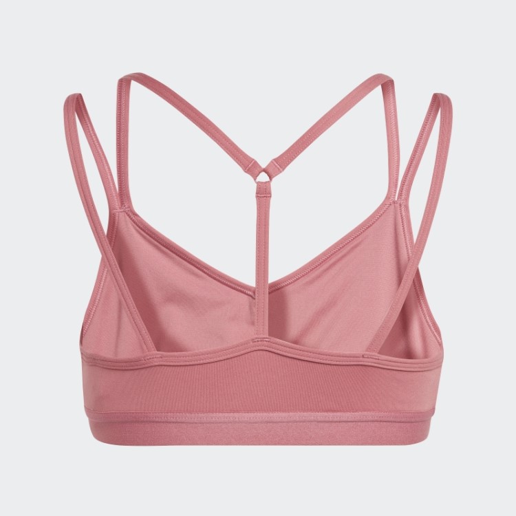 Sutiã Esportivo Rosa Aeroready Para Yoga Adidas