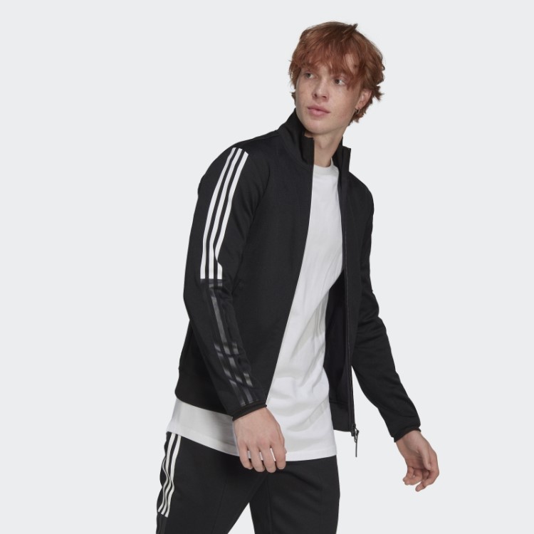 Adidas 3 Listras Justas Top De Corrida Preto