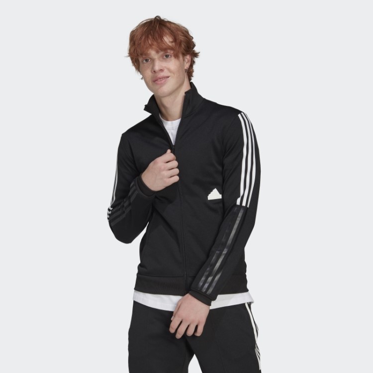 Adidas Top De Corrida Ajustado Com As Três Listras Pretas