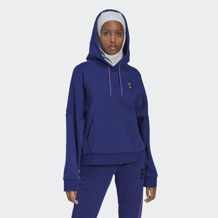 Moletom Com As Três Listras Argentina Adidas Indigo