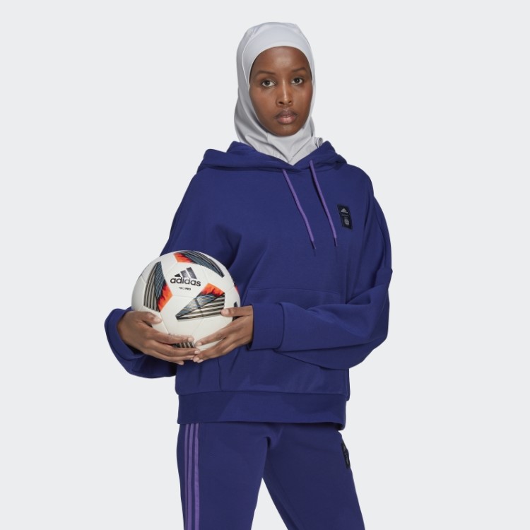 Moletom Com As Três Listras Argentina Adidas Indigo