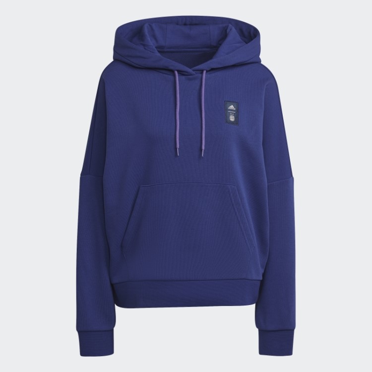 Moletom Com As Três Listras Argentina Adidas Indigo