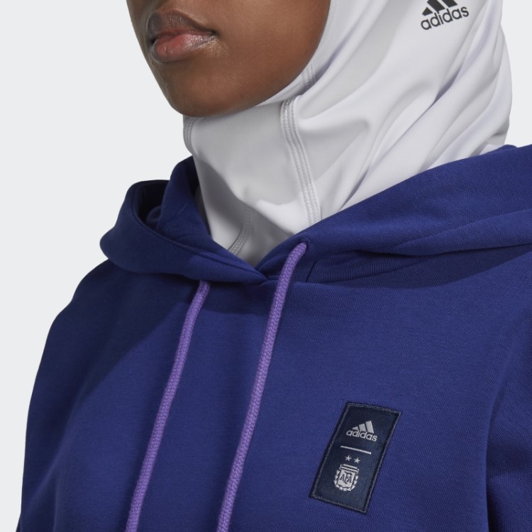 Moletom Com As Três Listras Argentina Adidas Indigo