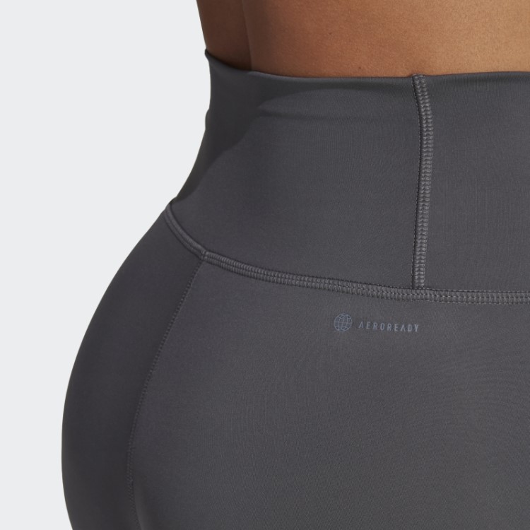 Meia-calça De Cintura Alta Cinza Optime Hyperbright Adidas