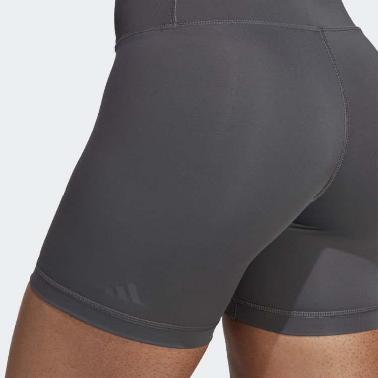 Meia-calça De Cintura Alta Cinza Optime Hyperbright Adidas