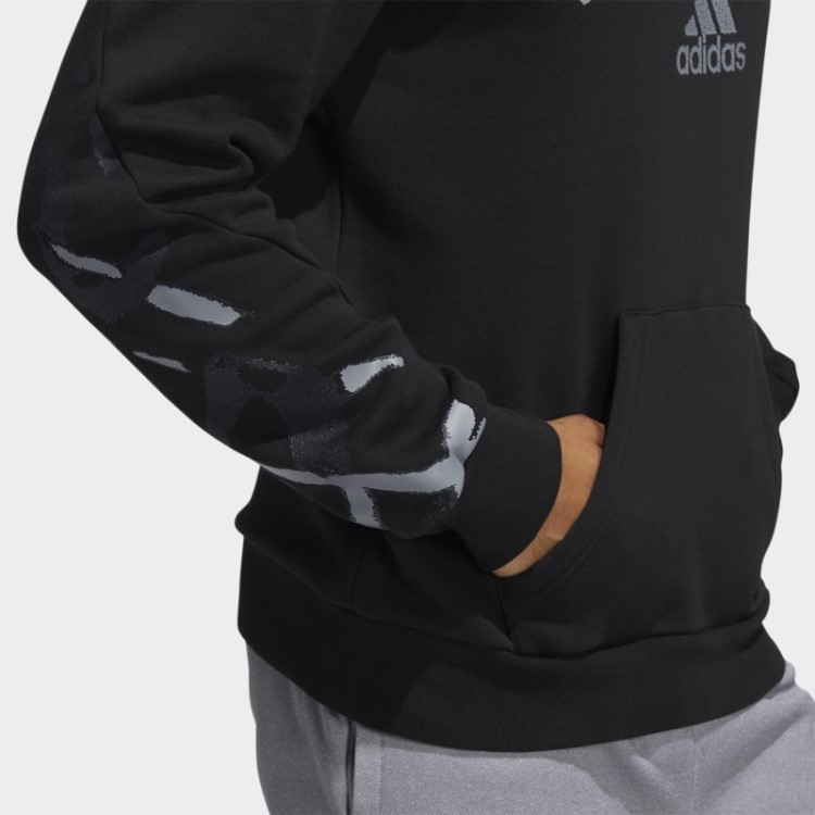 Moletom Com Capuz Gráfico Reverso Retrô Future Icons Preto Da Adidas