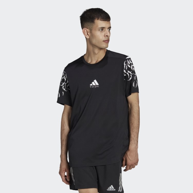 Adidas Marvel Camiseta De Corrida Com Estampa De Pantera Negra Preta