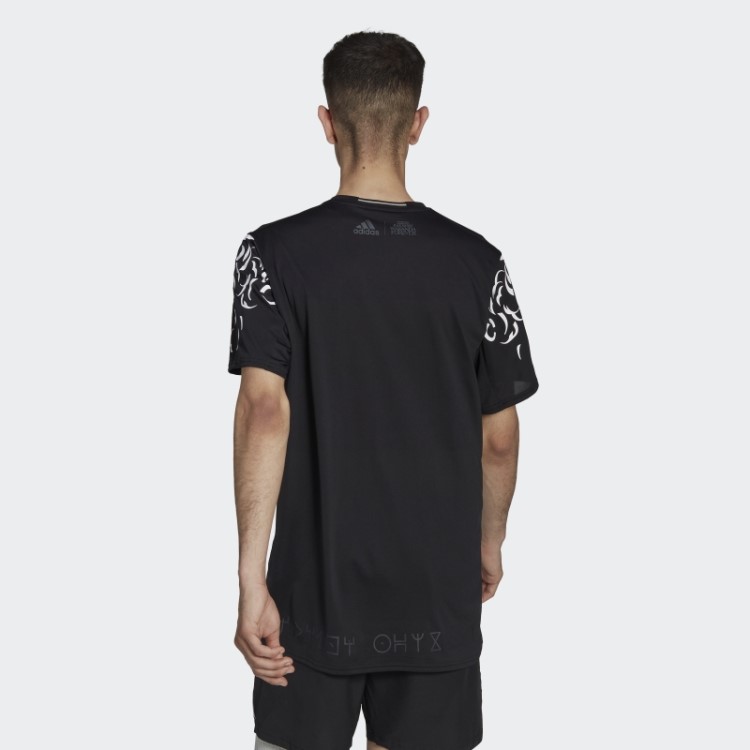 Adidas Marvel Camiseta De Corrida Com Estampa De Pantera Negra Preta