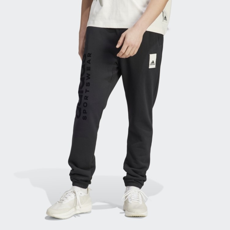 Calça Jogger De Lã Preta Adidas Lounge