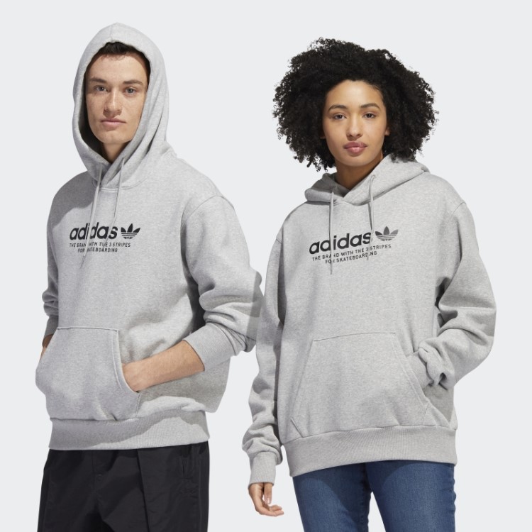 Moletom Com Logo Cinza Médio Da Adidas Skateboarding 4.0 (gênero Neutro)