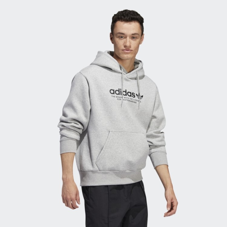 Moletom Adidas Skateboarding 4.0 Com Logo (gênero Neutro) Cinza Médio