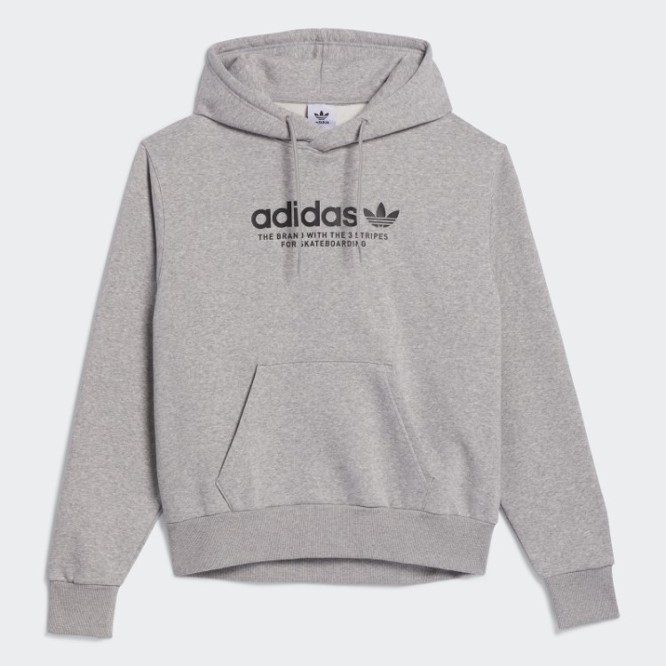 Moletom Adidas Skateboarding 4.0 Com Logo (gênero Neutro) Cinza Médio