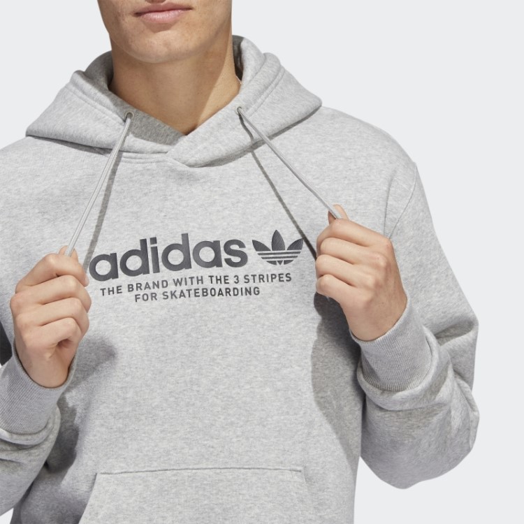 Moletom Adidas Skateboarding 4.0 Com Logo (gênero Neutro) Cinza Médio