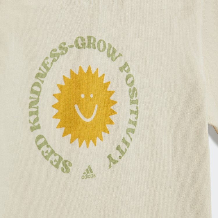 Adidas Grow Positivity Conjunto De Algodão Orgânico Branco