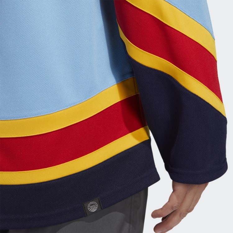 Panthers Autêntica Camisa Reversa Com Marca De Palavra Adidas Sky Blue 10