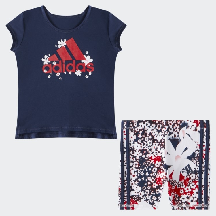 Conjunto De Bicicleta Atlética Adidas Adidas Ig Ss Grphtee Aop