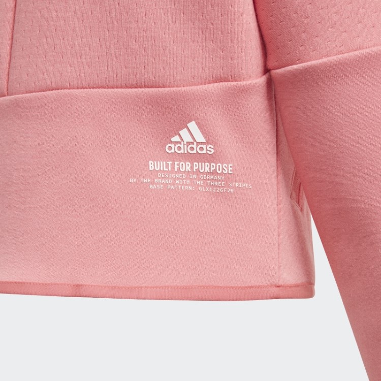 Rosa Nebuloso Adidas Z.n.e. Moletom Solto Com Zíper Completo Quente