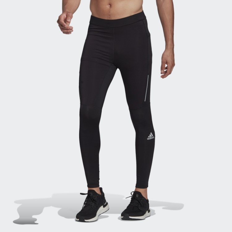 Adidas Black Possui As Calças Justas De Corrida