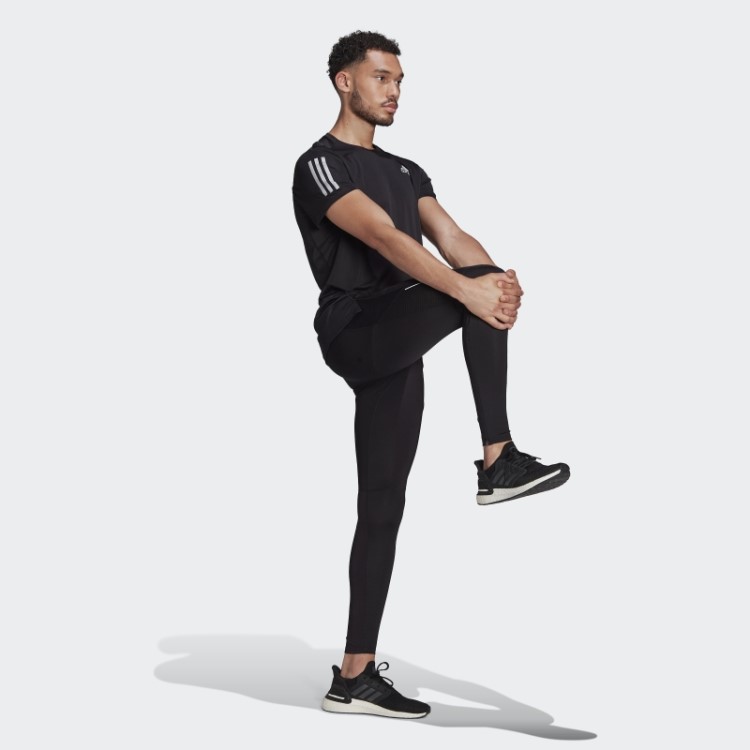 Adidas Black Possui As Calças Justas De Corrida