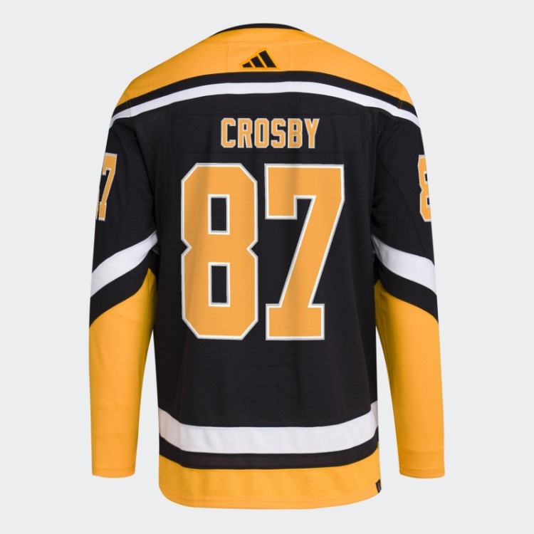 Camisa Adidas Black Penguins Crosby Autentic Reverse Reverse Wordmark