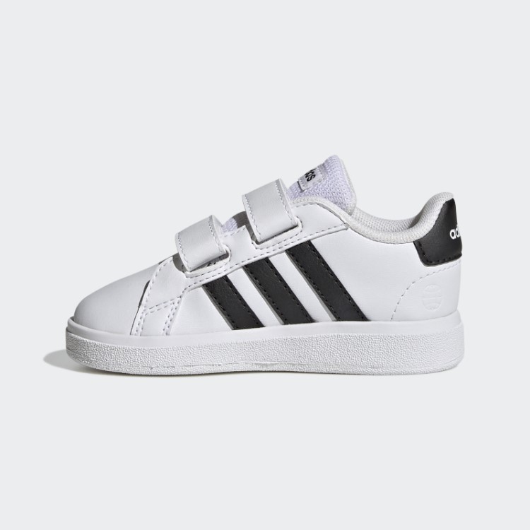 Sapatos Brancos Adidas Grand Court Estilo De Vida Hook And Loop