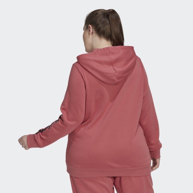 Moletom Com Capuz E Zíper Completo Com Logotipo Essencial (tamanho Grande) Vermelho Adidas