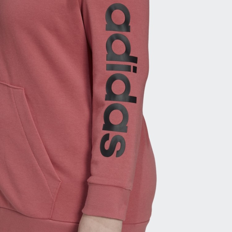 Moletom Com Capuz E Zíper Completo Com Logotipo Essencial (tamanho Grande) Vermelho Adidas