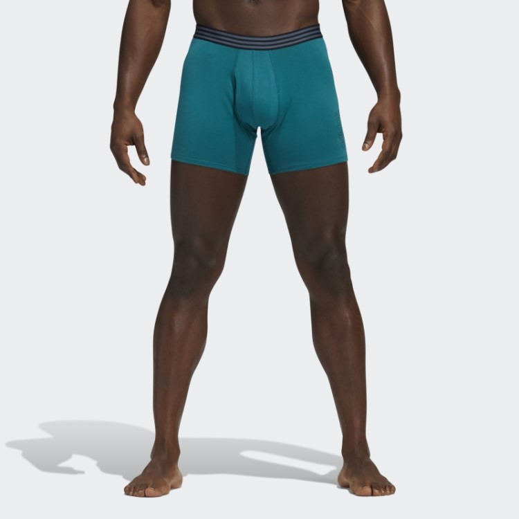 Cueca Boxer De Algodão 4 Pares Verde Escuro Adidas
