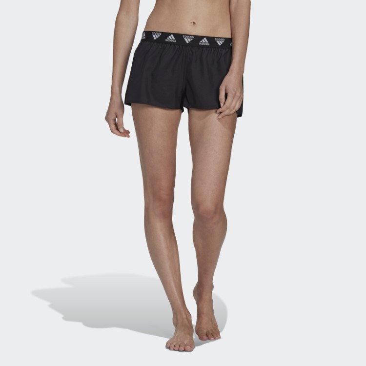Bermuda De Praia Preta De Marca Adidas
