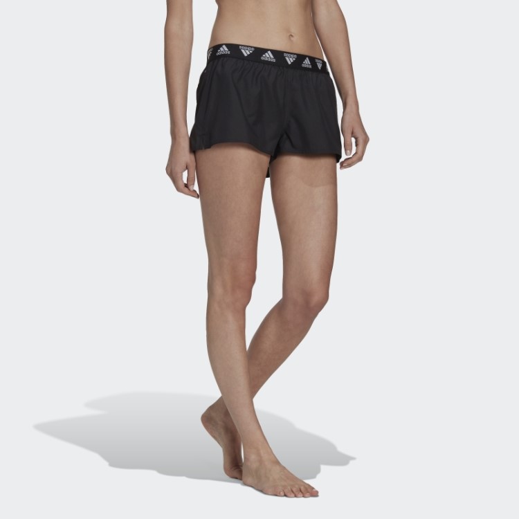 Bermuda De Praia Preta De Marca Adidas