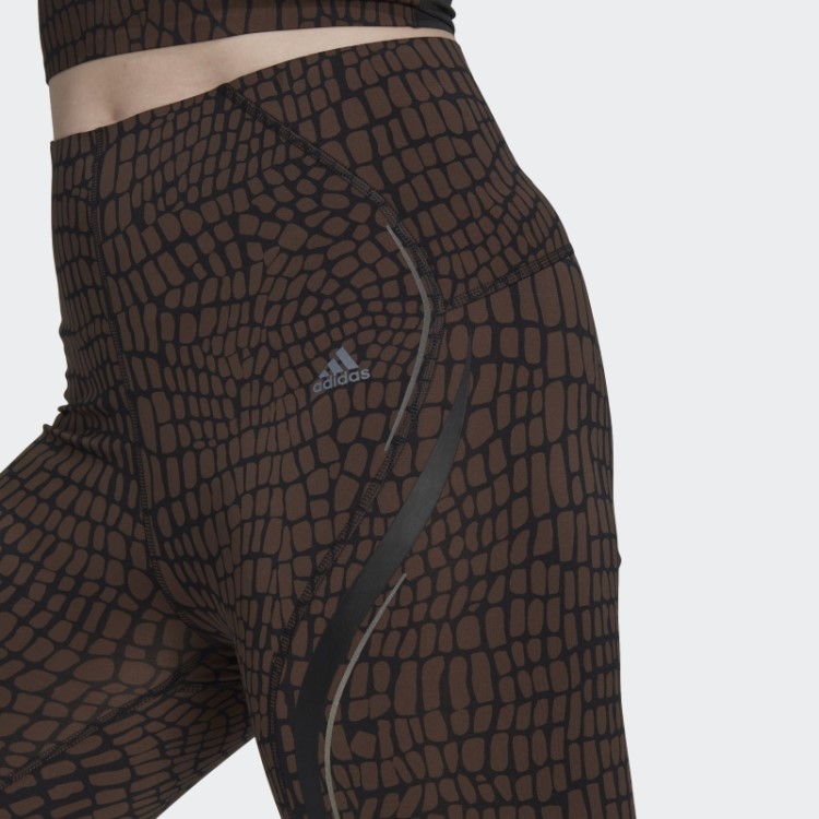 Tlrd Legging Croco Luxe Training 7/8 Marrom Adidas