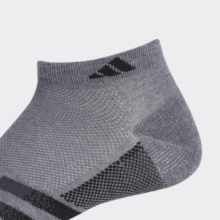 Meia Adidas Superlite Cinza Cano Baixo 3 Pares