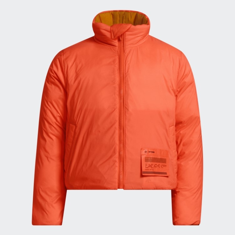 Jaqueta Puffer De Nylon Leve Adidas Laranja Focus