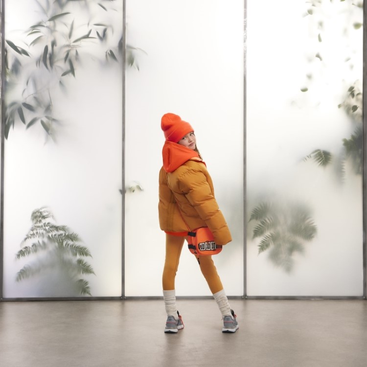 Jaqueta Puffer De Nylon Leve Adidas Laranja Focus