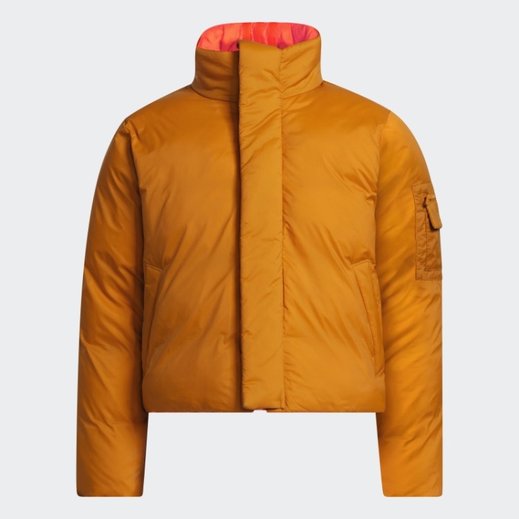Jaqueta Puffer De Nylon Leve Adidas Laranja Focus