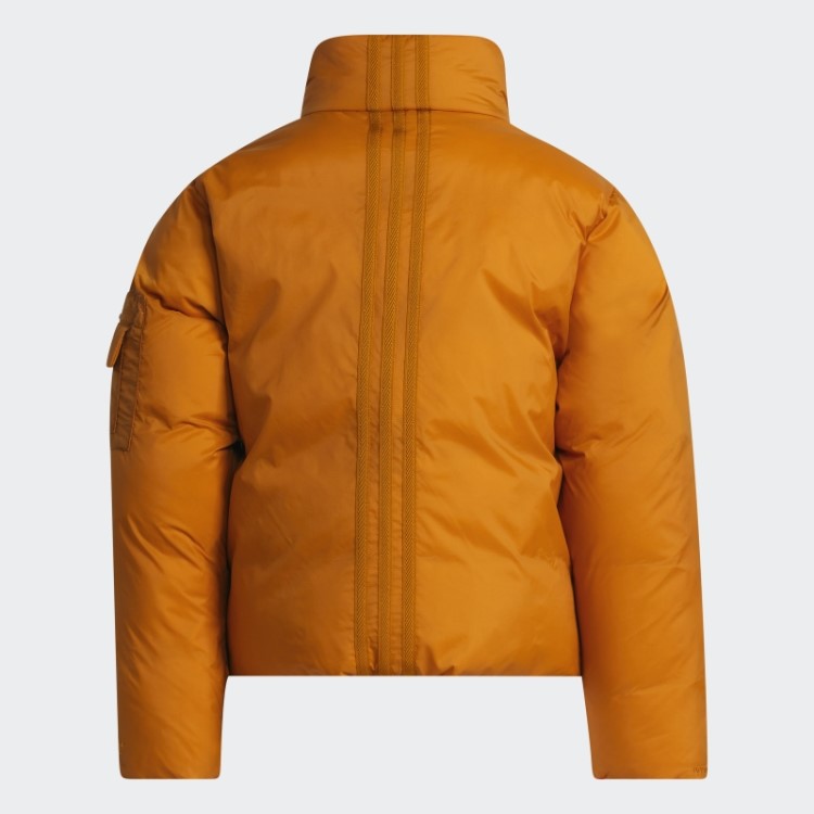 Jaqueta Puffer De Nylon Leve Adidas Laranja Focus