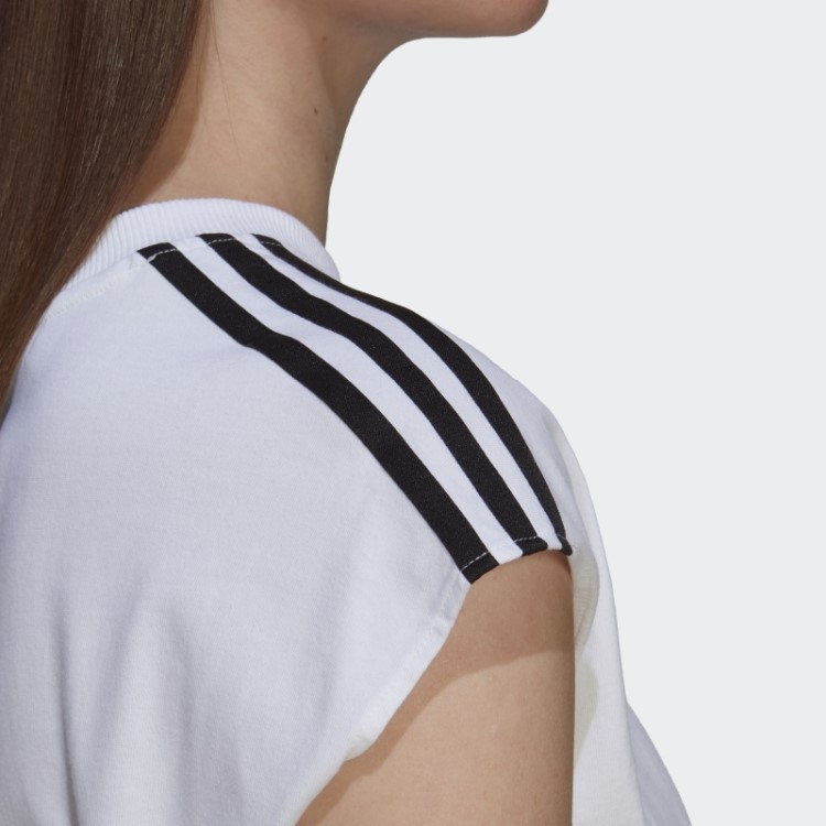 Camiseta Branca Adidas Adicolor Classics Com Cintura Marcada
