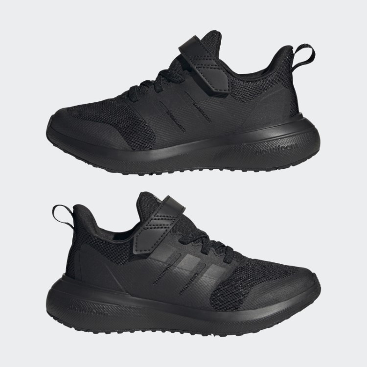 Adidas Fortarun 2.0 Cloudfoam Sapato De Renda Elástico Top Strap Carbono