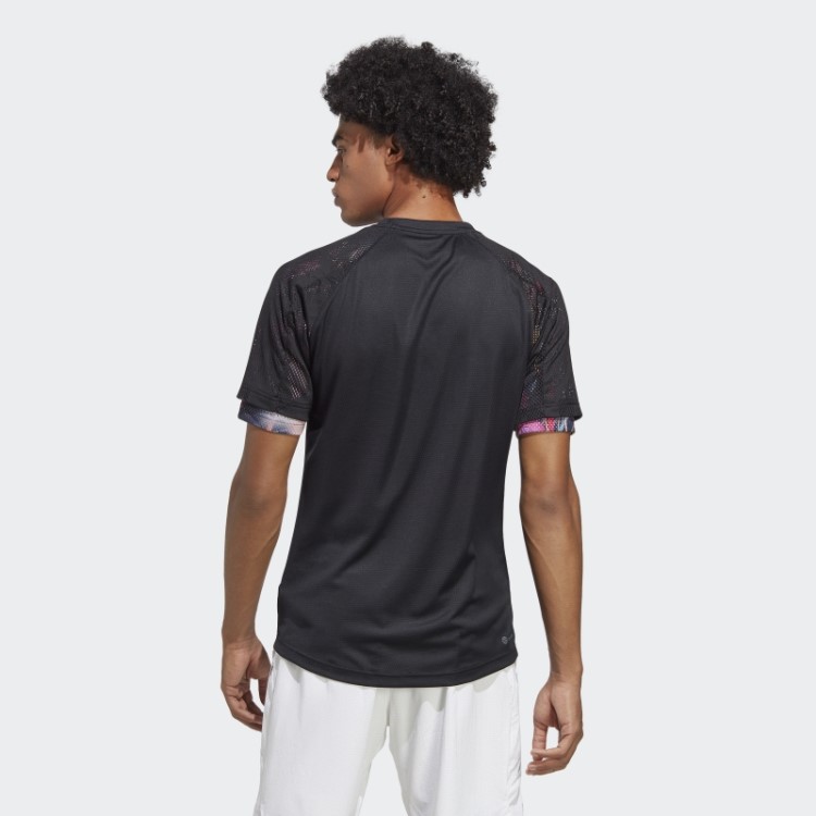 Camiseta Preta Adidas Melbourne Ergo Tennis Heat.rdy Raglan