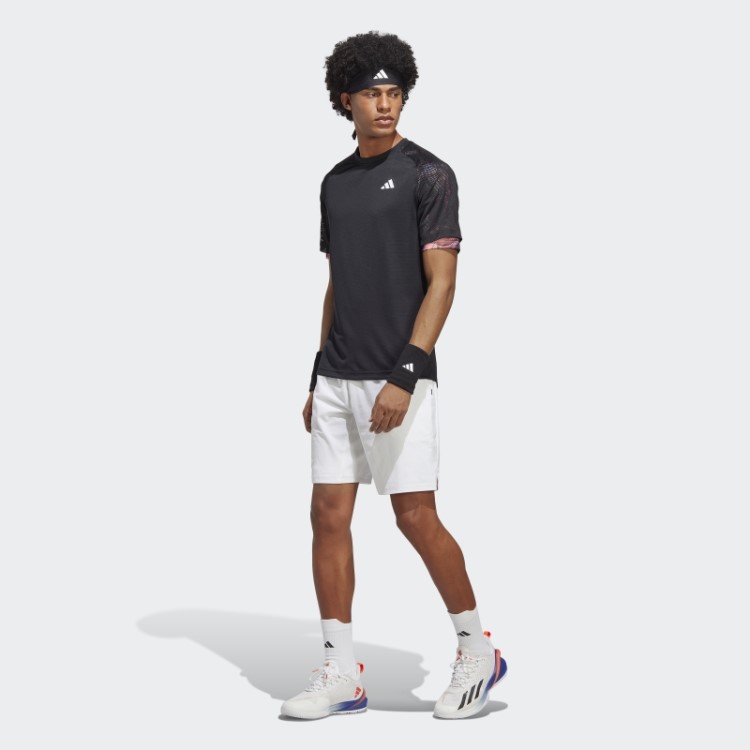 Camiseta Preta Adidas Melbourne Ergo Tennis Heat.rdy Raglan