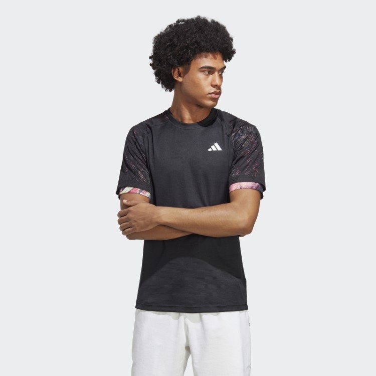 Camiseta Preta Adidas Melbourne Tennis Heat.rdy Raglan