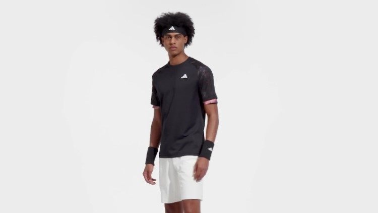 Camiseta Preta Adidas Melbourne Tennis Heat.rdy Raglan