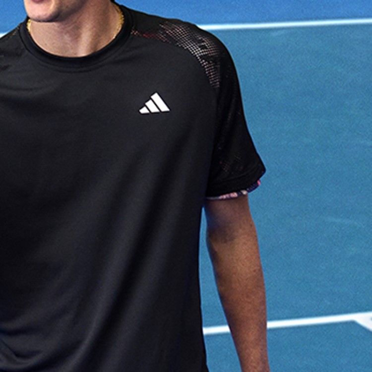 Camiseta Preta Adidas Melbourne Tennis Heat.rdy Raglan