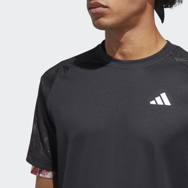Camiseta Preta Adidas Melbourne Tennis Heat.rdy Raglan