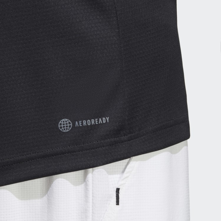 Camiseta Preta Adidas Melbourne Tennis Heat.rdy Raglan