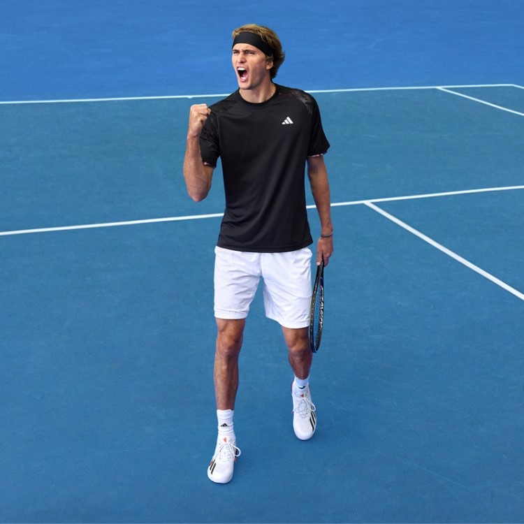 Camiseta Preta Adidas Melbourne Tennis Heat.rdy Raglan
